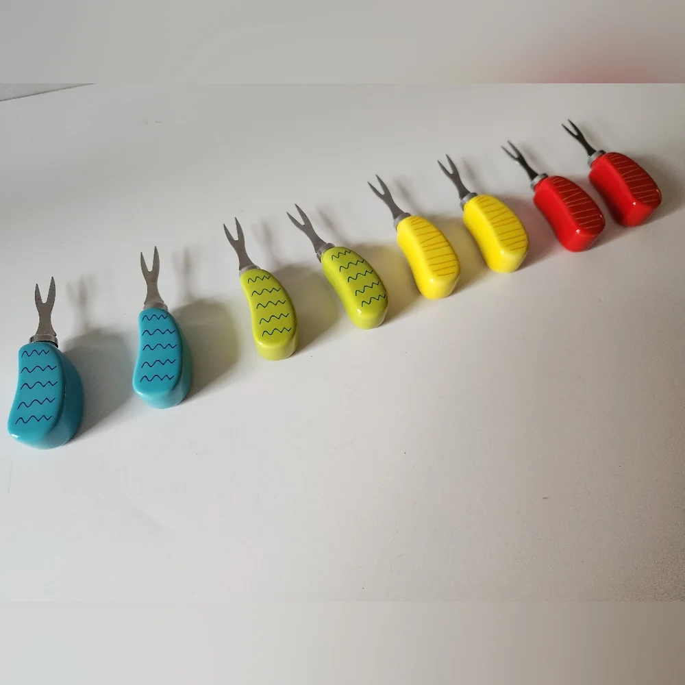 Corn Cob Prongs 4 Pairs (8) Total Colorful